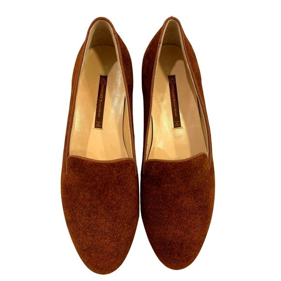 Authentic Giorgio's of Palm Beach italian leather suede slip on loafers size 6 - Picture 1 of 6